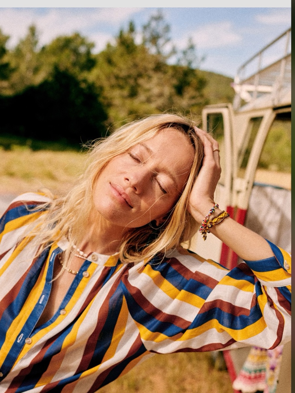 Sezane Cyrine shirt in Summer Stripes